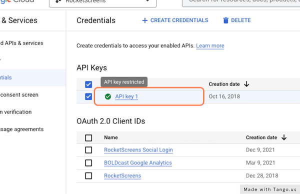 Find your API Key