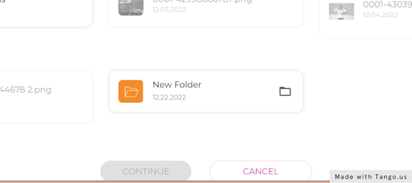 Choose the folder to move files to new location
