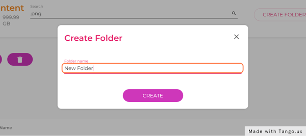 In our example, we Typed "New Folder"